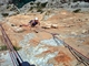 "Hard o soft?" 6b+: am Scogliera di Porto di Flavia in Masua<br>Sardinien, Mai 2005