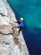 "Pista ciclabile" 6a+: Scogliera di Pranu Sartu, die Steilklippen von Buggeru<br>Sardinien, September 2003