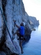 "Pista ciclabile" 6a+: Scogliera di Pranu Sartu, die Steilklippen von Buggeru<br>Sardinien, September 2003