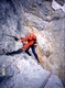 "z\'Pedascht\'n" 2. Seillänge VIII oder VI+/A0: Erstbegehung am 29.6.2003<br>Schönfeldspitze,Steinernes Meer