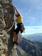 "Für Silvio" VII am Niederzink, 5. Seillänge VI-: Erstbegehung am 30.8.2005<br>Schönfeldspitze, Steinernes Meer