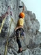 "Prozession" VI+ an der Niederzink Südwand: Erstbegehung am 16.10.2007<br>Schönfeldspitze im Steinernen Meer